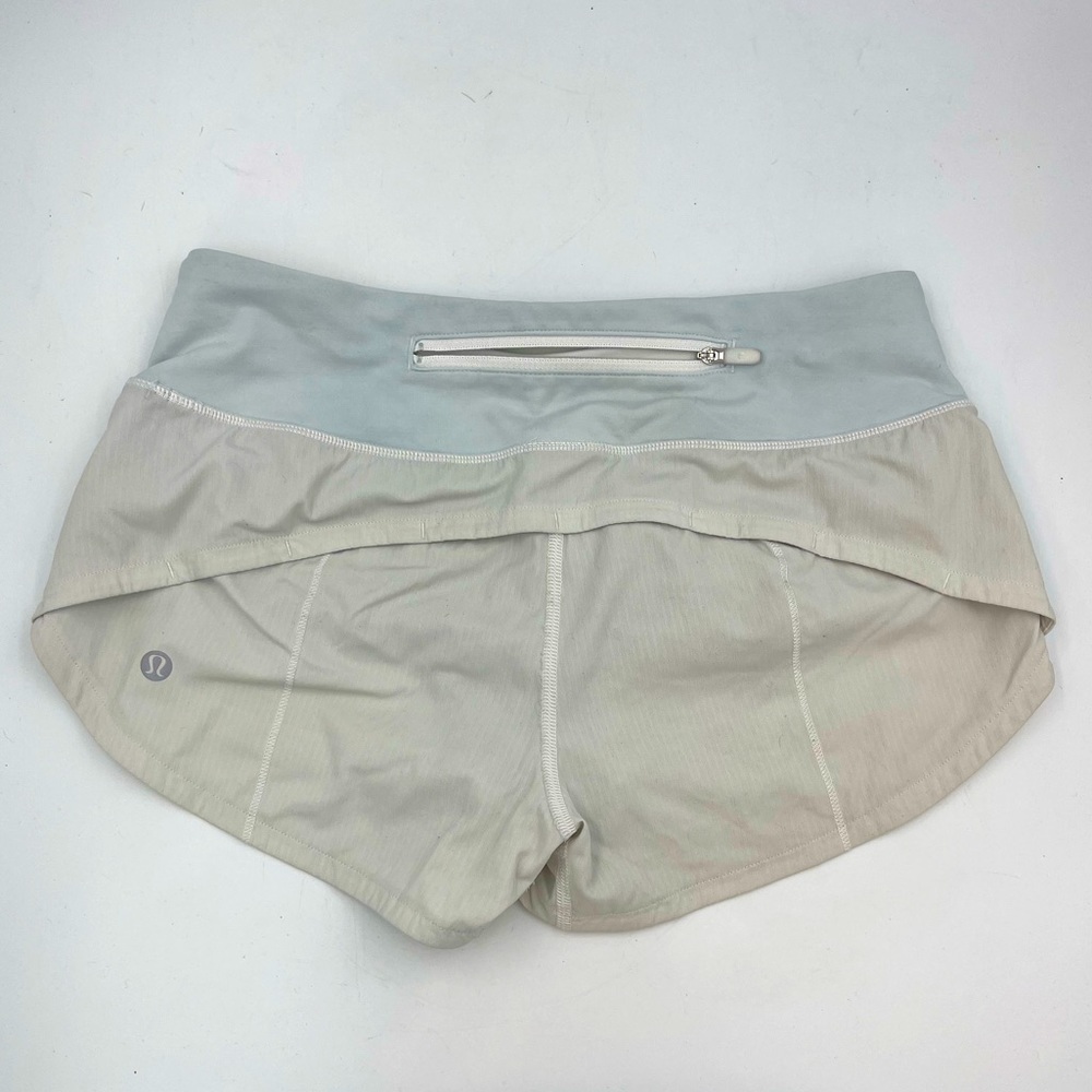 White Lululemon speed up short